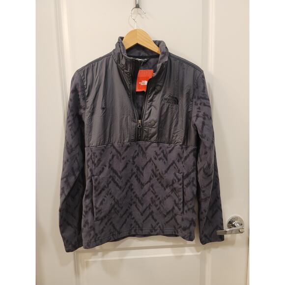 North Face Men's Hybrid Fleece Half Zip in Chevron Print - Picture 4 of 8